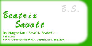 beatrix savolt business card